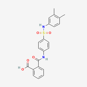 molecular formula C22H20N2O5S B3146730 2-({4-[(3,4-二甲苯基)磺酰胺基]苯基}氨基羰基)苯甲酸 CAS No. 606924-86-1