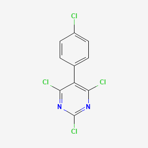 molecular formula C10H4Cl4N2 B3146739 2,4,6-Trichloro-5-(4-chlorophenyl)pyrimidine CAS No. 60703-48-2