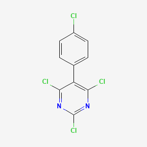 molecular formula C10H4Cl4N2 B3146739 2,4,6-三氯-5-(4-氯苯基)嘧啶 CAS No. 60703-48-2