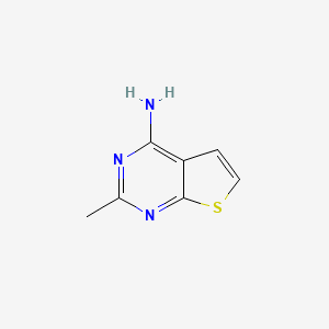 molecular formula C7H7N3S B3146741 2-甲基噻吩并[2,3-d]嘧啶-4-胺 CAS No. 60703-75-5
