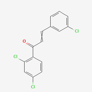 molecular formula C15H9Cl3O B3146759 3-(3-Chlorophenyl)-1-(2,4-dichlorophenyl)prop-2-en-1-one CAS No. 607717-57-7
