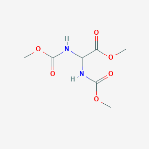 molecular formula C7H12N2O6 B3146767 Bis(methoxycarbonylamino)acetic acid methyl ester CAS No. 60794-51-6