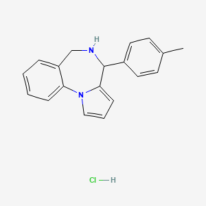 molecular formula C19H19ClN2 B3146774 4-(4-Methylphenyl)-5,6-dihydro-4H-pyrrolo-[1,2-a][1,4]benzodiazepine hydrochloride CAS No. 60794-62-9