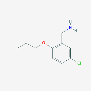 molecular formula C10H14ClNO B3146805 (5-Chloro-2-propoxybenzyl)amine CAS No. 608524-02-3