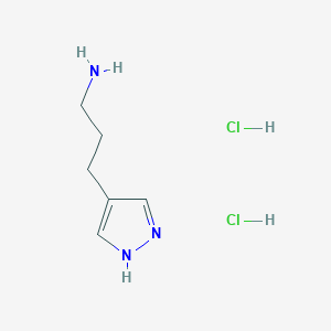 molecular formula C6H13Cl2N3 B3146842 3-(1H-pyrazol-4-yl)propan-1-amine dihydrochloride CAS No. 60951-23-7