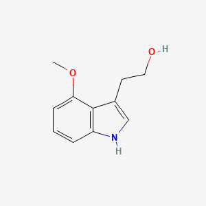 molecular formula C11H13NO2 B3146849 1H-吲哚-3-乙醇，4-甲氧基- CAS No. 60965-37-9