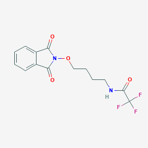 molecular formula C14H13F3N2O4 B314685 N-{4-[(1,3-dioxo-1,3-dihydro-2H-isoindol-2-yl)oxy]butyl}-2,2,2-trifluoroacetamide 