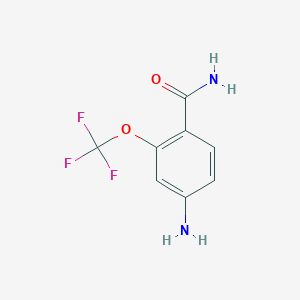 molecular formula C8H7F3N2O2 B3146857 4-氨基-2-(三氟甲氧基)苯甲酰胺 CAS No. 609783-09-7