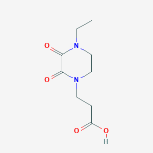 molecular formula C9H14N2O4 B3146901 3-(4-Ethyl-2,3-dioxopiperazin-1-yl)propanoic acid CAS No. 610311-91-6