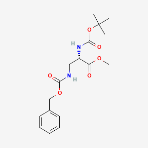 molecular formula C17H24N2O6 B3146904 甲基 (2S)-3-{[(苄氧基)羰基]氨基}-2-{[(叔丁氧基)羰基]氨基}丙酸酯 CAS No. 61040-22-0