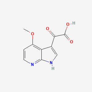 molecular formula C10H8N2O4 B3146936 2-(4-甲氧基-1H-吡咯并[2,3-b]吡啶-3-基)-2-氧代乙酸 CAS No. 611197-53-6