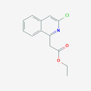 molecular formula C13H12ClNO2 B3146953 (3-Chloro-isoquinolin-1-yl)-acetic acid ethyl ester CAS No. 611235-27-9