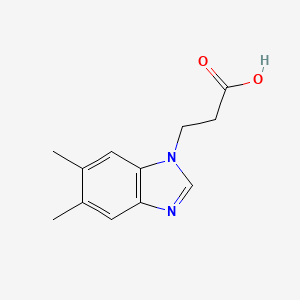 molecular formula C12H14N2O2 B3146984 3-(5,6-二甲基-苯并咪唑-1-基)-丙酸 CAS No. 6123-82-6