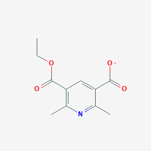 molecular formula C11H13NO4 B3146995 3,5-Pyridinedicarboxylic acid, 2,6-dimethyl-, monoethyl ester CAS No. 61258-25-1