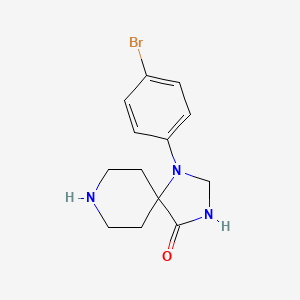 molecular formula C13H16BrN3O B3147006 1-(4-Bromophenyl)-1,3,8-triazaspiro[4.5]decan-4-one CAS No. 61271-81-6