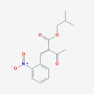 molecular formula C15H17NO5 B3147019 2-甲基丙基 2-[(2-硝基苯基)亚甲基]-3-氧代丁酸酯 CAS No. 61312-59-2