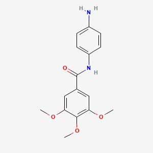 molecular formula C16H18N2O4 B3147028 N-(4-aminophenyl)-3,4,5-trimethoxybenzamide CAS No. 613656-90-9