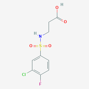 molecular formula C9H9ClFNO4S B3147035 3-{[(3-氯-4-氟苯基)磺酰]氨基}丙酸 CAS No. 613657-34-4