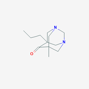 molecular formula C12H20N2O B314706 5-Methyl-7-propyl-1,3-diazaadamantan-6-one 