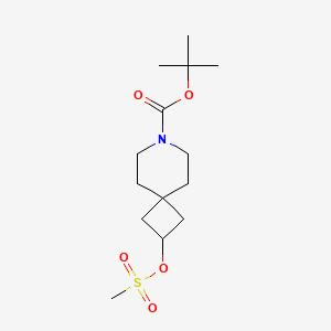 molecular formula C14H25NO5S B3147078 tert-Butyl 2-((methylsulfonyl)oxy)-7-azaspiro[3.5]nonane-7-carboxylate CAS No. 614729-59-8