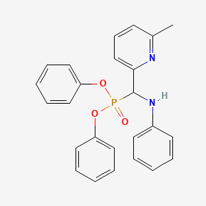 molecular formula C25H23N2O3P B3147103 Diphenyl ((6-methylpyridin-2-yl)(phenylamino)methyl)phosphonate CAS No. 614750-85-5