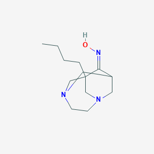 molecular formula C13H23N3O B314711 (NZ)-N-(1-butyl-3,6-diazatricyclo[4.3.1.13,8]undecan-9-ylidene)hydroxylamine 