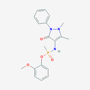 molecular formula C19H22N3O4P B314713 4-[[(2-Methoxyphenoxy)-methylphosphoryl]amino]-1,5-dimethyl-2-phenylpyrazol-3-one 