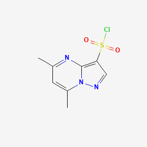 molecular formula C8H8ClN3O2S B3147138 5,7-Dimethylpyrazolo[1,5-a]pyrimidine-3-sulfonyl chloride CAS No. 61552-52-1