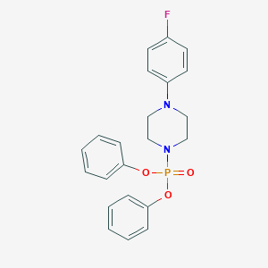 molecular formula C22H22FN2O3P B314714 Diphenyl 4-(4-fluorophenyl)-1-piperazinylphosphonate 