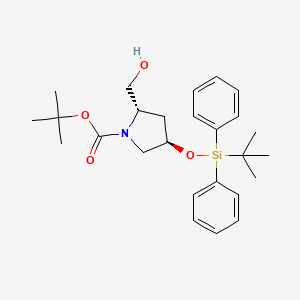 molecular formula C26H37NO4Si B3147157 (2S,4R)-tert-butyl 4-((tert-butyldiphenylsilyl)oxy)-2-(hydroxymethyl)pyrrolidine-1-carboxylate CAS No. 615582-98-4