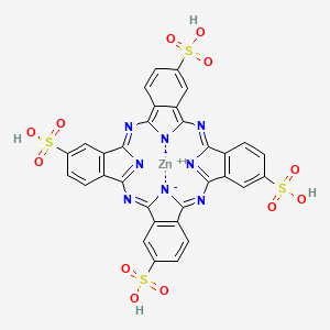 molecular formula C32H16N8O12S4Zn B3147172 ZN(II) Phthalocyanine tetrasulfonic acid CAS No. 61586-86-5