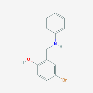 molecular formula C13H12BrNO B3147178 4-Bromo-2-((phenylamino)methyl)phenol CAS No. 61593-31-5