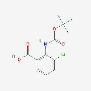 molecular formula C12H14ClNO4 B3147189 2-((tert-Butoxycarbonyl)amino)-3-chlorobenzoic acid CAS No. 616224-62-5