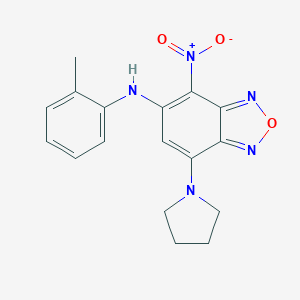 molecular formula C17H17N5O3 B314721 N-(2-methylphenyl)-4-nitro-7-pyrrolidin-1-yl-2,1,3-benzoxadiazol-5-amine 