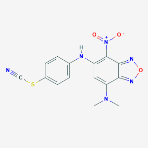 molecular formula C15H12N6O3S B314723 4-({7-(Dimethylamino)-4-nitro-2,1,3-benzoxadiazol-5-yl}amino)phenyl thiocyanate 