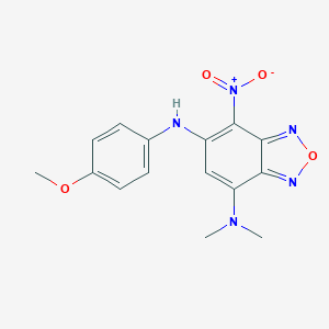 molecular formula C15H15N5O4 B314724 7-(Dimethylamino)-4-nitro-5-(4-methoxyanilino)-2,1,3-benzoxadiazole 