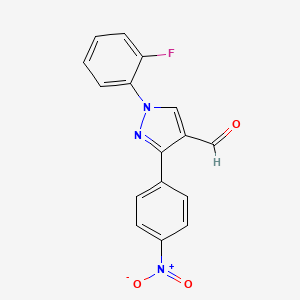 1-(2-Fluorophenyl)-3-(4-nitrophenyl)-1H-pyrazole-4-carbaldehyde