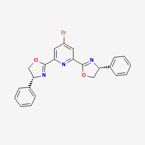 (4R)-2-[4-Bromo-6-[(4R)-4-phenyl-4,5-dihydro-1,3-oxazol-2-yl]pyridin-2-yl]-4-phenyl-4,5-dihydro-1,3-oxazole