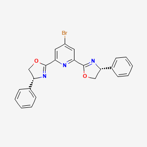 molecular formula C23H18BrN3O2 B3147250 （4R）-2-[4-溴-6-[(4R)-4-苯基-4,5-二氢-1,3-恶唑-2-基]吡啶-2-基]-4-苯基-4,5-二氢-1,3-恶唑 CAS No. 618863-43-7