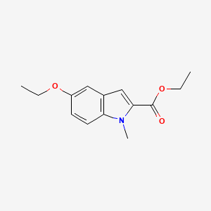 molecular formula C14H17NO3 B3147263 1H-Indole-2-carboxylic acid, 5-ethoxy-1-methyl-, ethyl ester CAS No. 61905-90-6