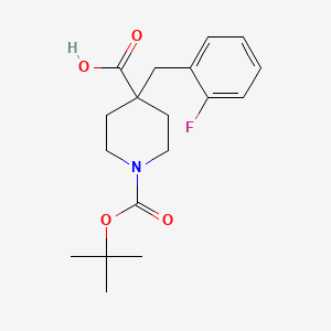molecular formula C18H24FNO4 B3147274 1-(叔丁氧羰基)-4-(2-氟苄基)哌啶-4-羧酸 CAS No. 619295-68-0