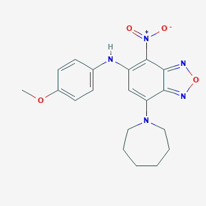 molecular formula C19H21N5O4 B314728 7-(1-Azepanyl)-4-nitro-5-(4-methoxyanilino)-2,1,3-benzoxadiazole 