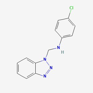 molecular formula C13H11ClN4 B3147295 N-(1H-benzotriazol-1-ylmethyl)-4-chloroaniline CAS No. 62001-32-5