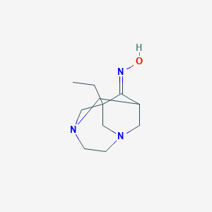 molecular formula C11H19N3O B314730 1-Ethyl-3,6-diazatricyclo[4.3.1.1~3,8~]undecan-9-one oxime 