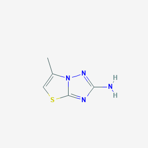 molecular formula C5H6N4S B3147313 噻唑并[3,2-b][1,2,4]三唑-2-胺，6-甲基- CAS No. 62032-91-1