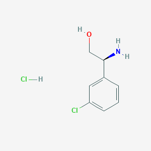 molecular formula C8H11Cl2NO B3147328 (S)-2-amino-2-(3-chlorophenyl)ethanol hydrochloride CAS No. 620616-08-2