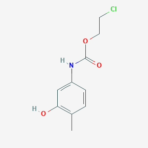 molecular formula C10H12ClNO3 B3147338 Carbamic acid, (3-hydroxy-4-methylphenyl)-, 2-chloroethyl ester CAS No. 62072-62-2