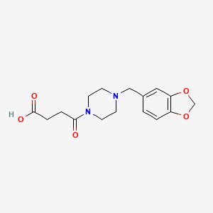 molecular formula C16H20N2O5 B3147340 4-[4-(1,3-Benzodioxol-5-ylmethyl)piperazin-1-yl]-4-oxobutanoic acid CAS No. 620931-01-3