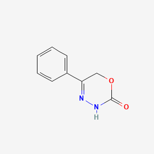 molecular formula C9H8N2O2 B3147502 2H-1,3,4-Oxadiazin-2-one, 3,6-dihydro-5-phenyl- CAS No. 62501-39-7