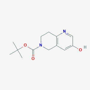 molecular formula C13H18N2O3 B3147512 Tert-butyl 3-hydroxy-7,8-dihydro-1,6-naphthyridine-6(5H)-carboxylate CAS No. 625098-86-4